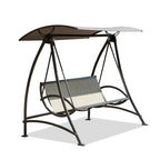 GDFStudio - Bella Outdoor Adjustable Patio Swing Chair with Steel Frame and Canopy