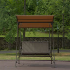 GDFStudio - Bella Outdoor Adjustable Patio Swing Chair with Steel Frame and Canopy