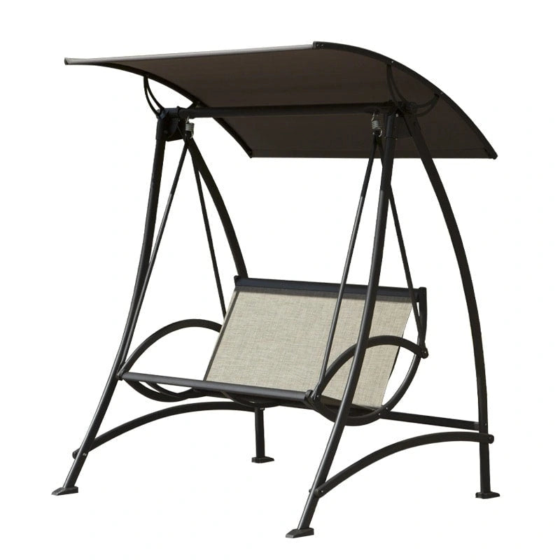 GDFStudio - Bella Outdoor Adjustable Patio Swing Chair with Steel Frame and Canopy
