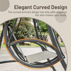 GDFStudio - Bella Outdoor Adjustable Patio Swing Chair with Steel Frame and Canopy