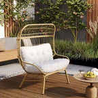 Palos Outdoor Wicker Loveseat with Fabric Cushion by Christopher Knight Home