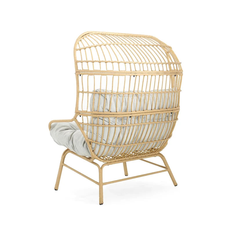 Palos Outdoor Wicker Loveseat with Fabric Cushion by Christopher Knight Home