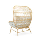 Palos Outdoor Wicker Loveseat with Fabric Cushion by Christopher Knight Home