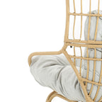 Palos Outdoor Wicker Loveseat with Fabric Cushion by Christopher Knight Home