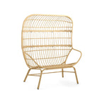 Palos Outdoor Wicker Loveseat with Fabric Cushion by Christopher Knight Home