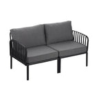 Christopher Knight Home - Afra 3-Piece Modern Patio Conversation Set with Waterproof Cushions