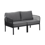Christopher Knight Home - Afra 3-Piece Modern Patio Conversation Set with Waterproof Cushions