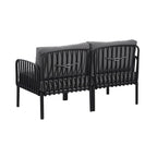 Christopher Knight Home - Afra 3-Piece Modern Patio Conversation Set with Waterproof Cushions