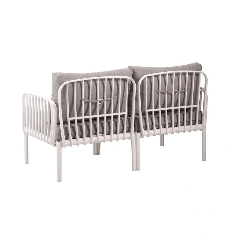Christopher Knight Home - Afra 3-Piece Modern Patio Conversation Set with Waterproof Cushions