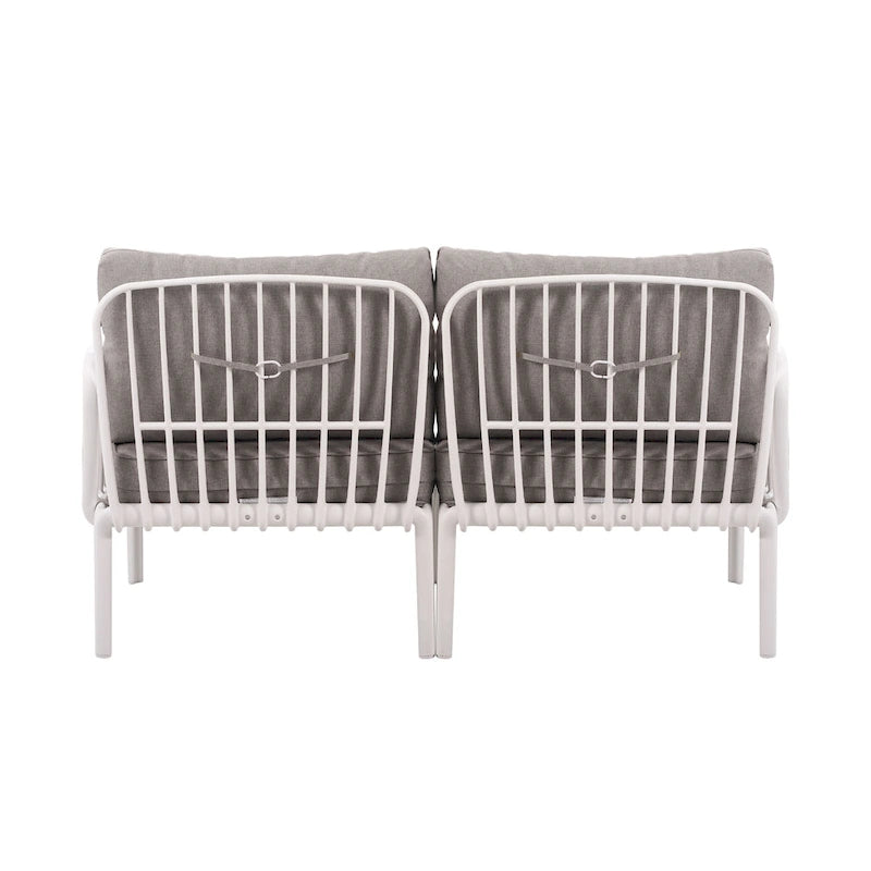 Christopher Knight Home - Afra 3-Piece Modern Patio Conversation Set with Waterproof Cushions