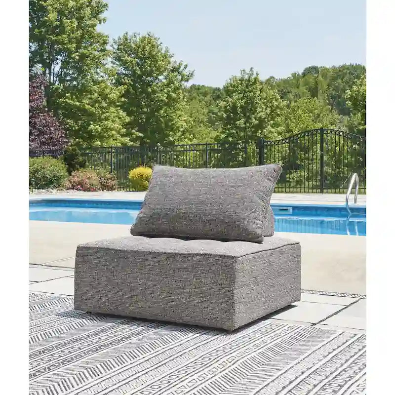 Signature Design by Ashley Bree Zee Gray 8-Piece Outdoor Modular Seating - 168 W x 130 D x 34.5 H