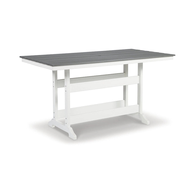 Signature Design by Ashley Transville White/Gray 5-Piece Outdoor Dining Package - 71.75 W x 37.5 D x 37 H