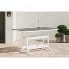 Signature Design by Ashley Transville White/Gray 5-Piece Outdoor Dining Package - 71.75 W x 37.5 D x 37 H