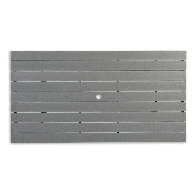 Signature Design by Ashley Transville White/Gray 5-Piece Outdoor Dining Package - 71.75 W x 37.5 D x 37 H