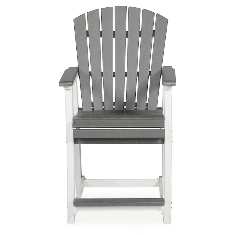 Signature Design by Ashley Transville White/Gray 5-Piece Outdoor Dining Package - 71.75 W x 37.5 D x 37 H