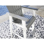 Signature Design by Ashley Transville White/Gray 5-Piece Outdoor Dining Package - 71.75 W x 37.5 D x 37 H