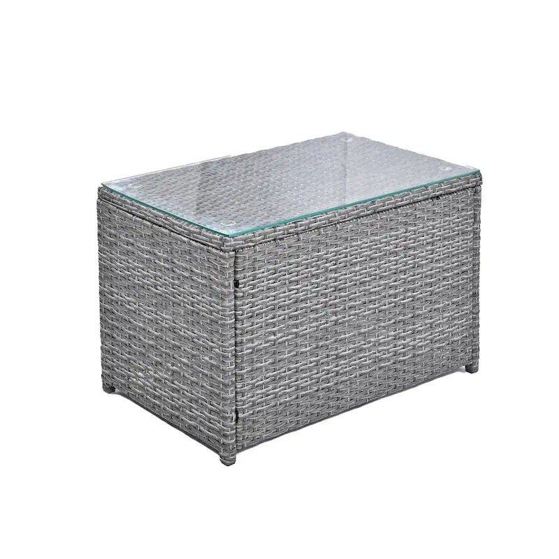 6-Piece Outdoor Rattan Modular Sectional Sofa Set with Coffee Table, Free Combination