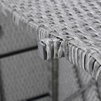 6-Piece Outdoor Rattan Modular Sectional Sofa Set with Coffee Table, Free Combination