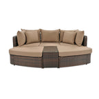 6-Piece Outdoor Rattan Modular Sectional Sofa Set with Coffee Table, Free Combination