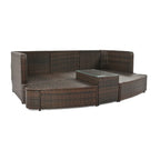 6-Piece Outdoor Rattan Modular Sectional Sofa Set with Coffee Table, Free Combination