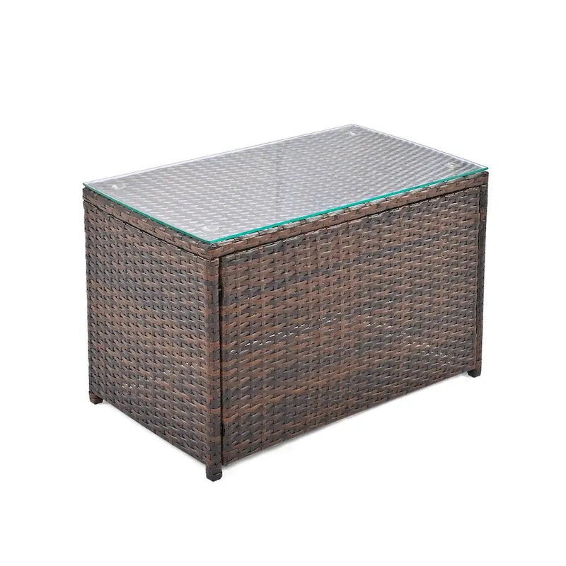 6-Piece Outdoor Rattan Modular Sectional Sofa Set with Coffee Table, Free Combination