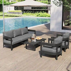 Outdoor Seating Set with Thick Cushions for Ultimate Comfort, Perfect for Lawns, Patios, and Poolside