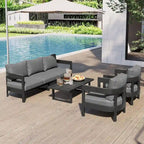 Outdoor Seating Set with Thick Cushions for Ultimate Comfort, Perfect for Lawns, Patios, and Poolside