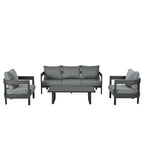 Outdoor Seating Set with Thick Cushions for Ultimate Comfort, Perfect for Lawns, Patios, and Poolside