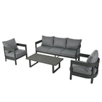 Outdoor Seating Set with Thick Cushions for Ultimate Comfort, Perfect for Lawns, Patios, and Poolside