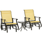 3-Piece Outdoor Gliders Set Bistro Set