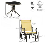 3-Piece Outdoor Gliders Set Bistro Set