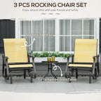 3-Piece Outdoor Gliders Set Bistro Set