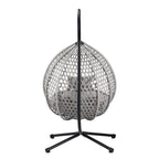 Versatile Egg Chair for Indoor and Outdoor Use, PE Rattan Patio Swing Hanging Chair with Stand and Cushion