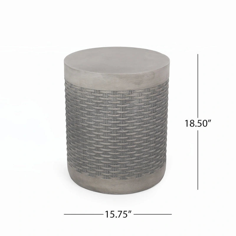 Outdoor Lightweight End Table Round