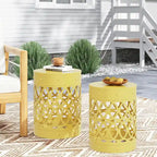 Outdoor Metal S/2 end table
