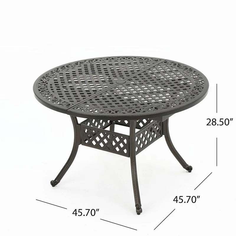 Outdoor Expandable Aluminum Dining Table