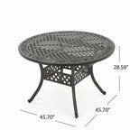 Outdoor Expandable Aluminum Dining Table