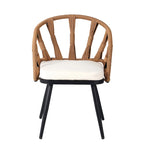 Contemporary Outdoor Set with PE Rattan Chairs and Plastic Wood Table