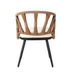 Contemporary Outdoor Set with PE Rattan Chairs and Plastic Wood Table