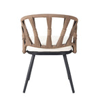 Contemporary Outdoor Set with PE Rattan Chairs and Plastic Wood Table