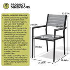 7-Piece Patio Dining Set Aluminum Dining Table with Umbrella Hole and Stackable Chairs
