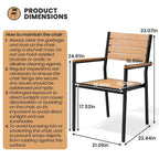 7-Piece Patio Dining Set Aluminum Dining Table with Umbrella Hole and Stackable Chairs