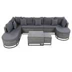 7 Pieces Large Size Outdoor Wicker Sofa Set