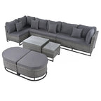 7 Pieces Large Size Outdoor Wicker Sofa Set