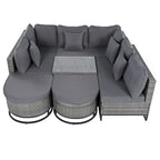 7 Pieces Large Size Outdoor Wicker Sofa Set