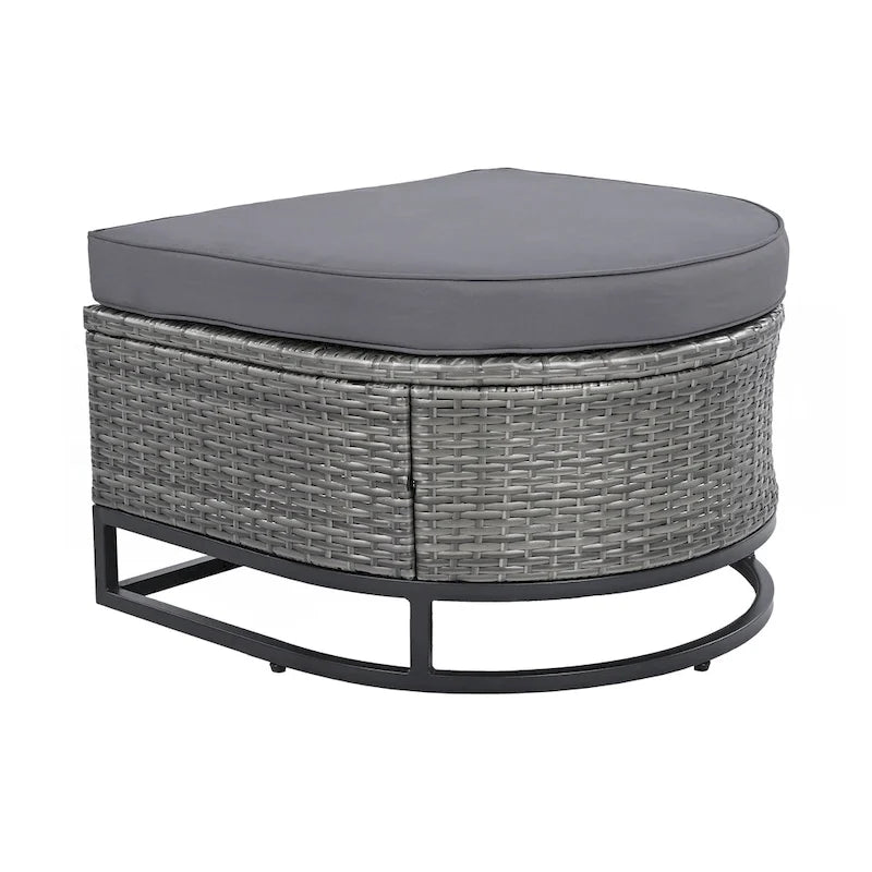 7 Pieces Large Size Outdoor Wicker Sofa Set
