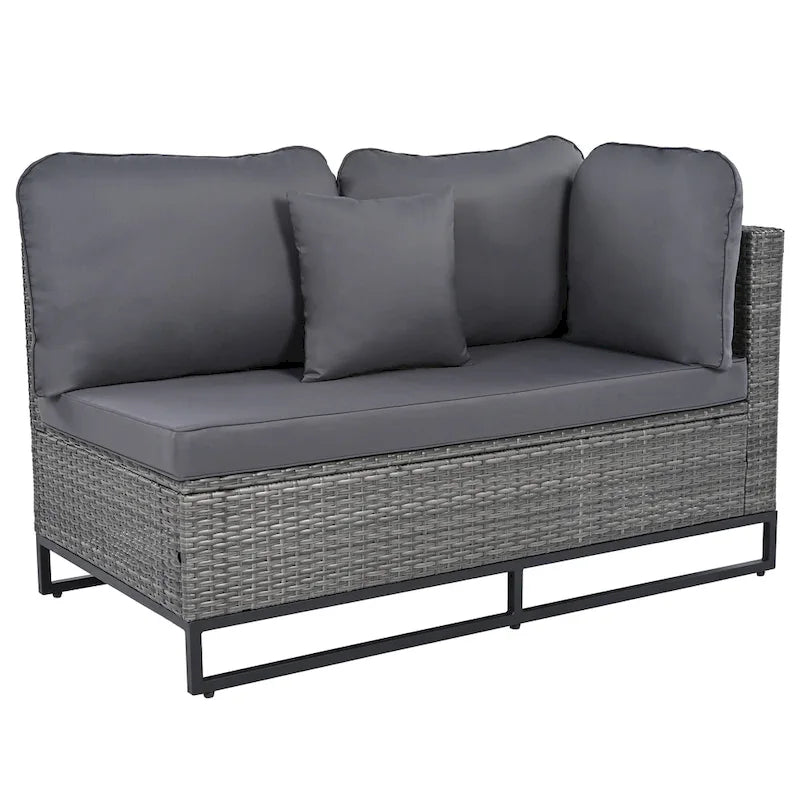 7 Pieces Large Size Outdoor Wicker Sofa Set
