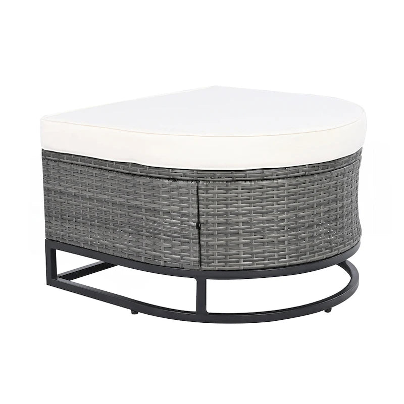 7 Pieces Large Size Outdoor Wicker Sofa Set