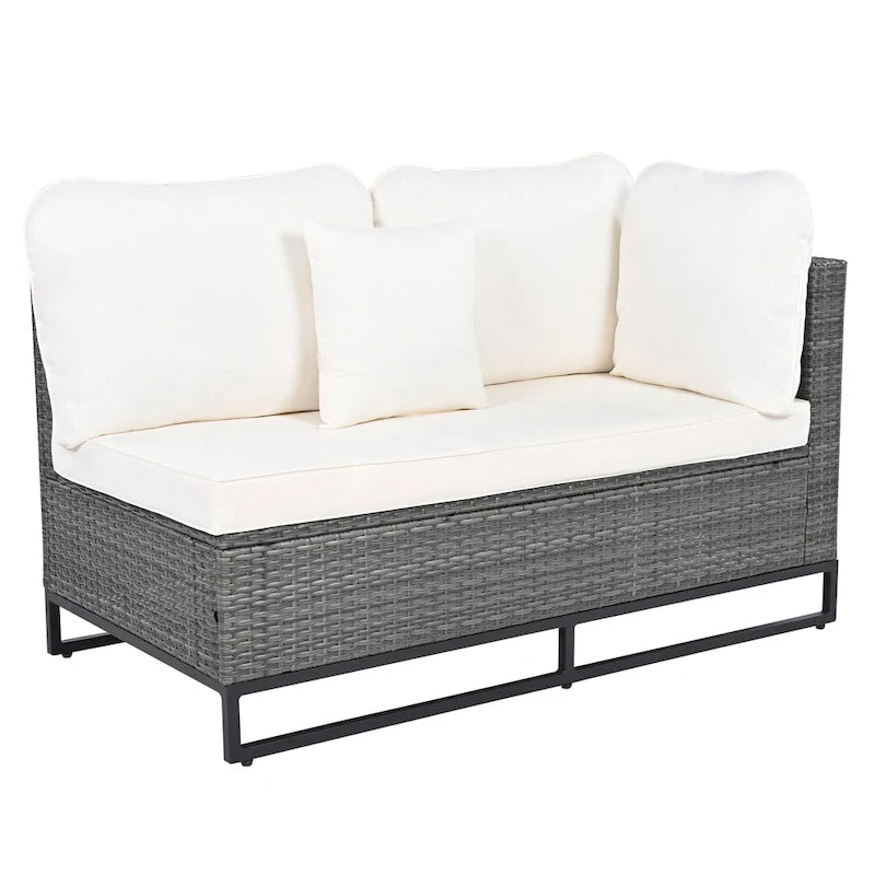 7 Pieces Large Size Outdoor Wicker Sofa Set