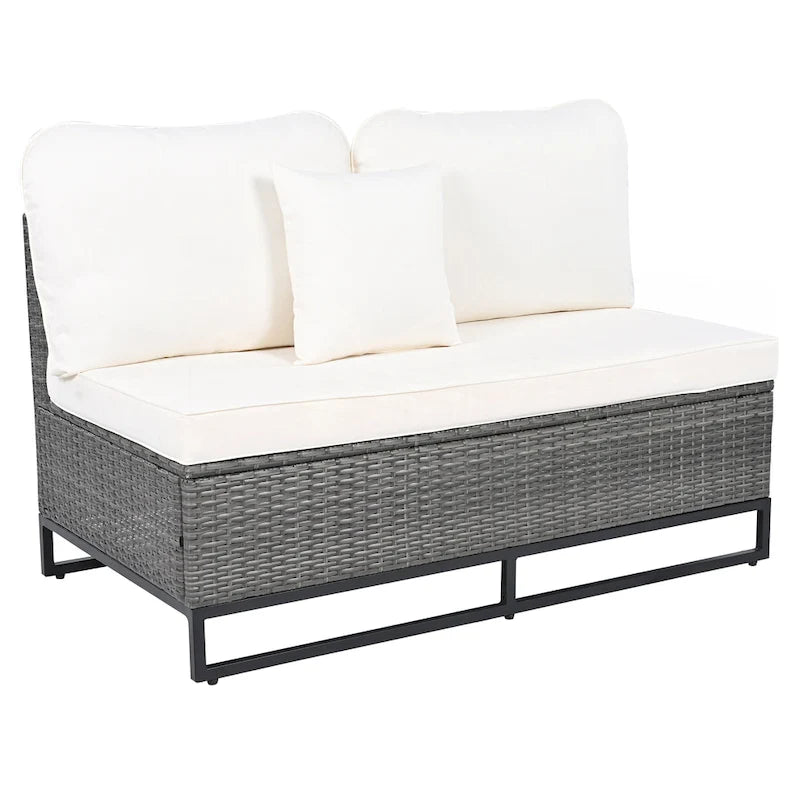 7 Pieces Large Size Outdoor Wicker Sofa Set